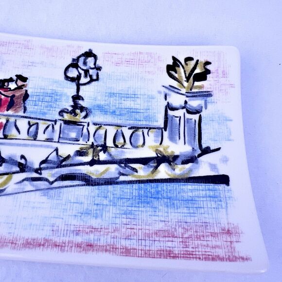 Gien Jolie Paris Letter Tray 7.5" x 4" Caroline Saint Georges France Ceramic - Picture 7 of 10